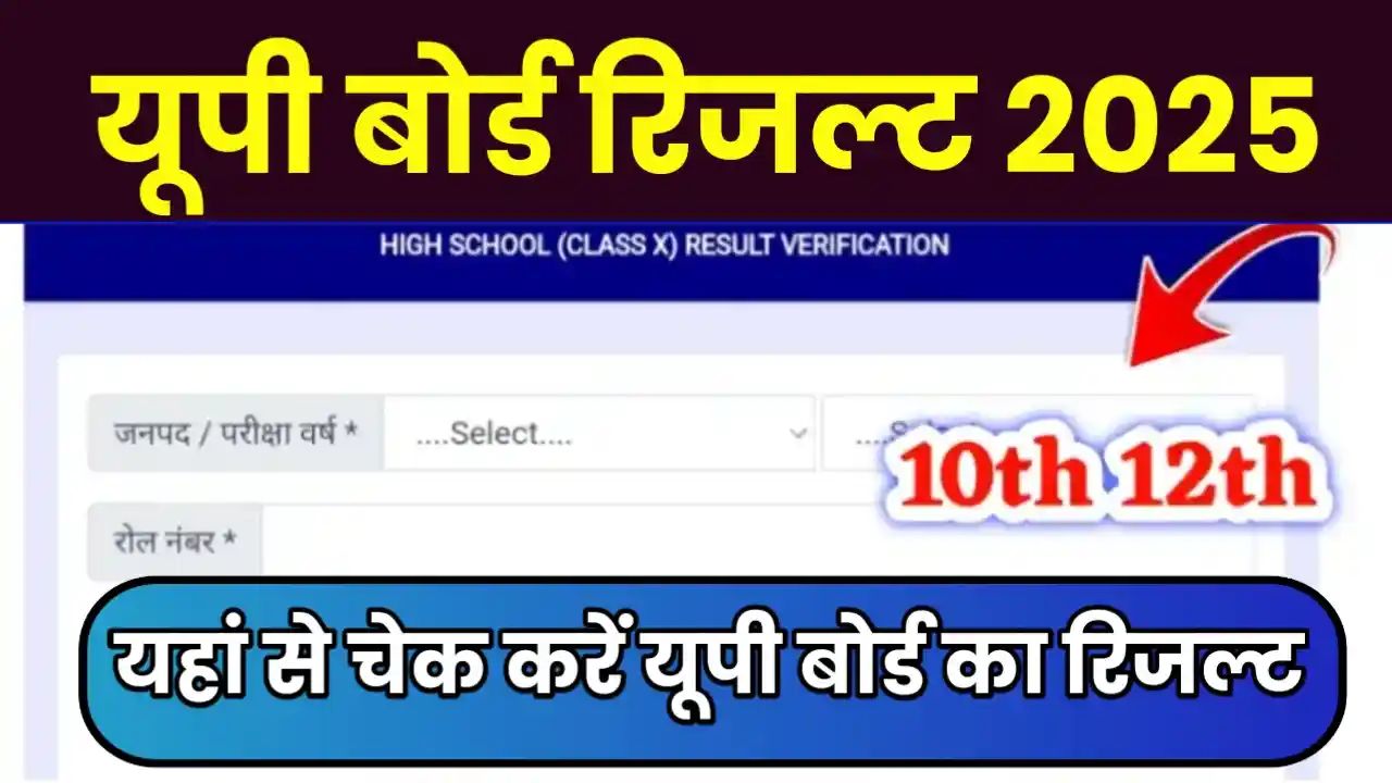 UP Board 10th 12th Result 2025 Kaise Dekhe