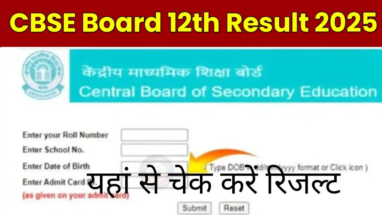 CBSE Board Class 12th Result 2025