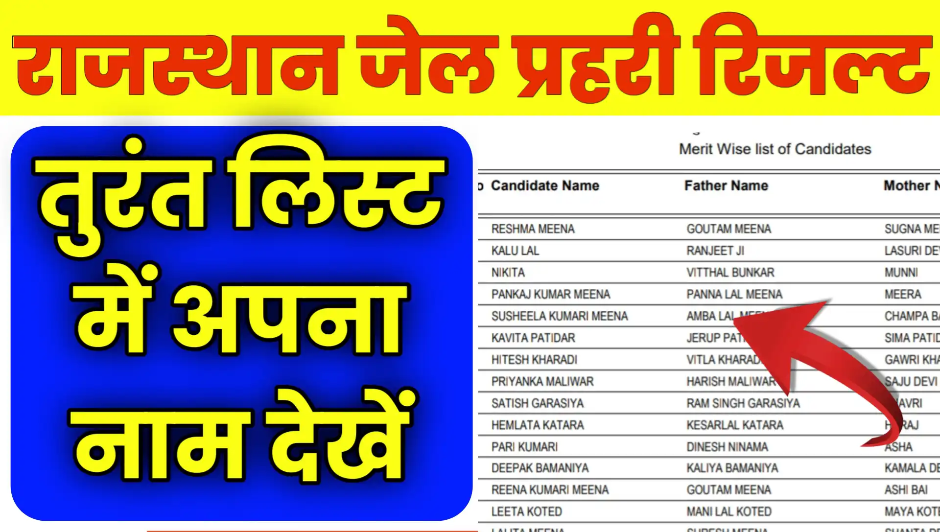 Rajasthan Jail Prahari Result 2026 Pdf Download