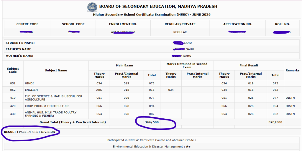 चेक करें एमपी बोर्ड सेकंड एग्जाम 10th 12th रिजल्ट ऑनलाइन: MP Board 2nd ...