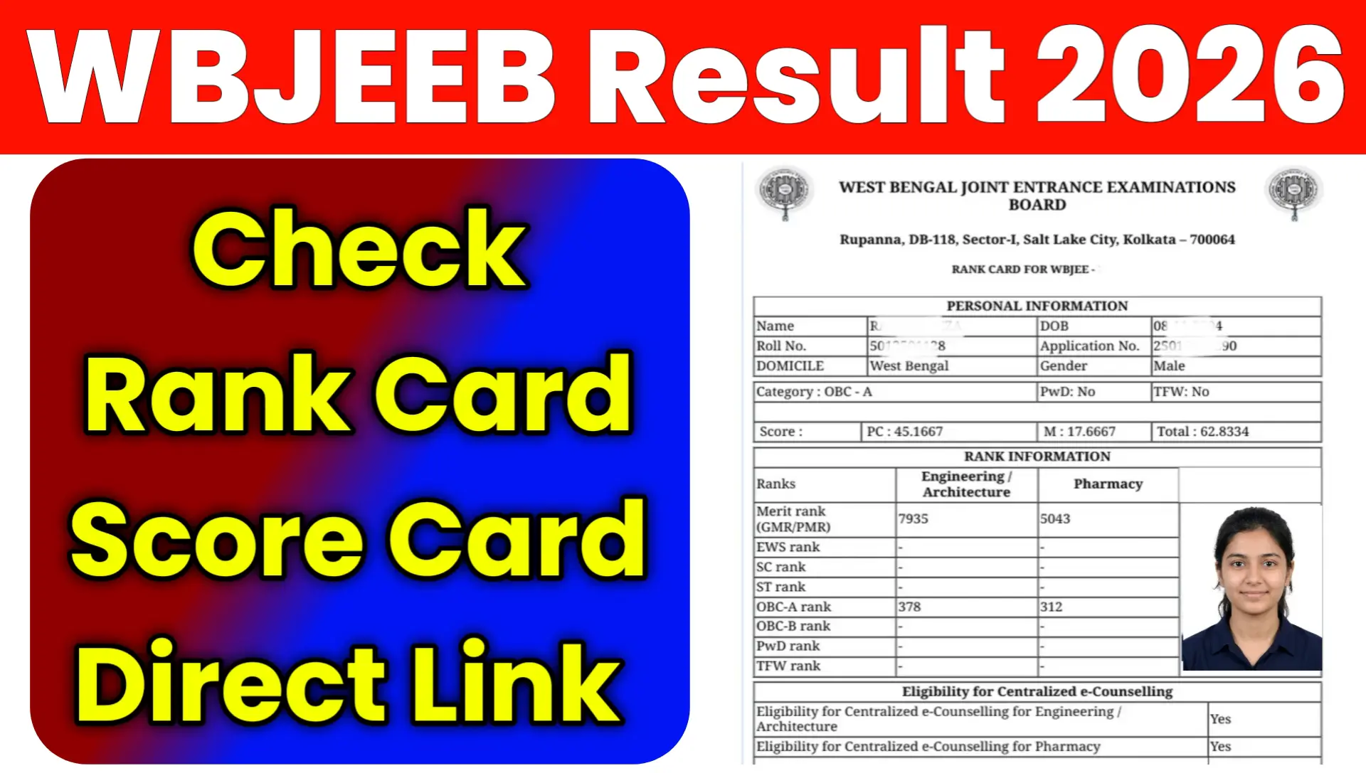 WBJEE Result 2026 Kaise Check Kare at wbjeeb.nic.in